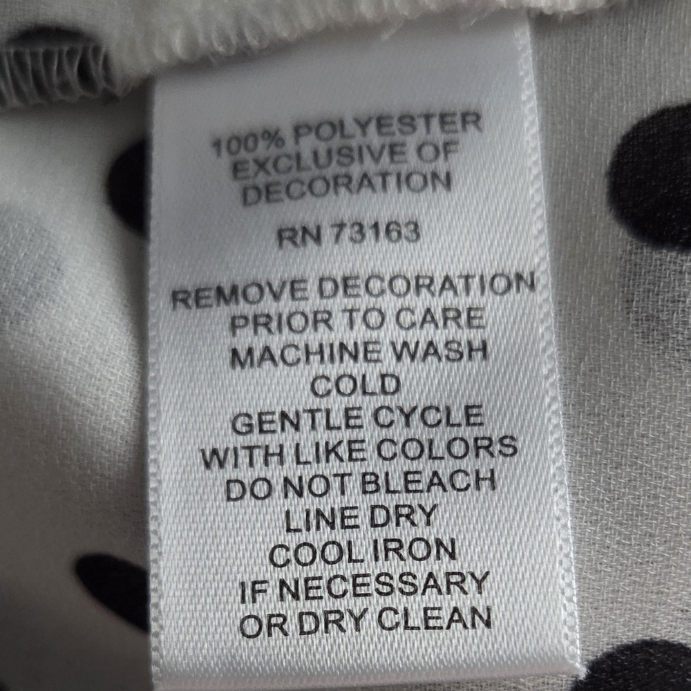 Melissa Paige Black and White Polka Dot Blouse Size LP. Excellent condition - Picture 10 of 10